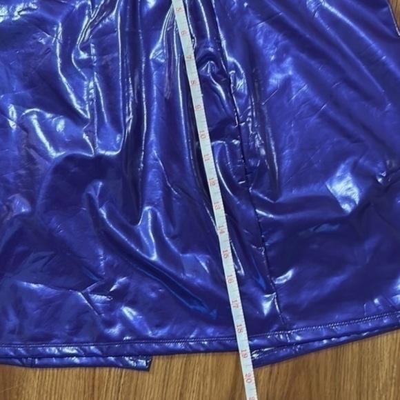 SHEIN latex look Drag Sissy Cross dresser Sexy Wet Look Mini Skirt Size XL NWOT - Picture 6 of 6